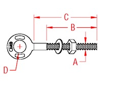 Plain Eye Bolt Line Drawing